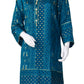 Sea Green Chiffon Chickenkari 3PC