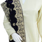 Beige Rawsilk Shawl 3PC