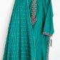 Green Cotton Silk Suit