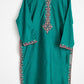 Green Cotton Silk Suit