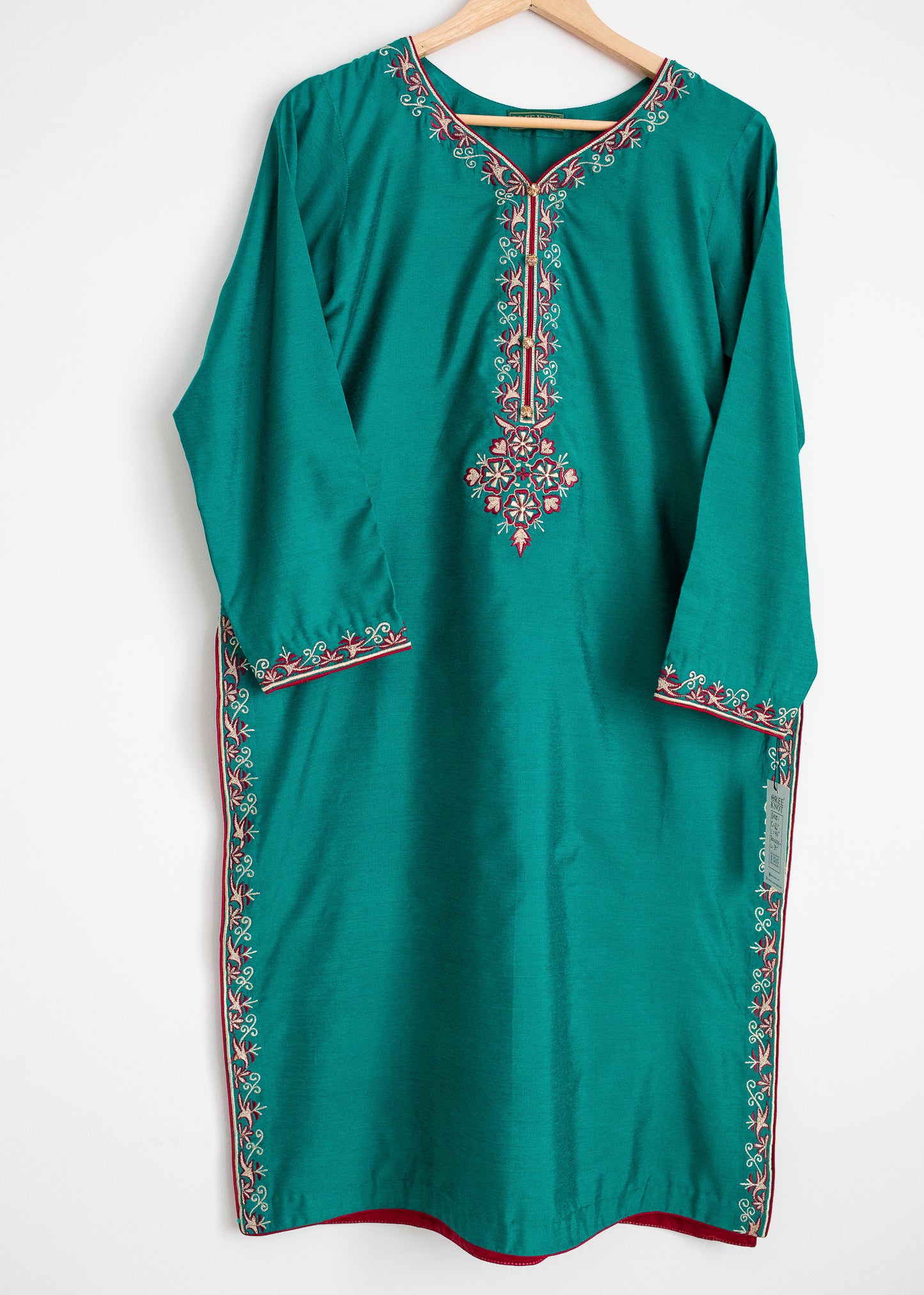 Green Cotton Silk Suit