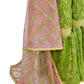 Green Rawsilk Shirt & Gharara 3PC