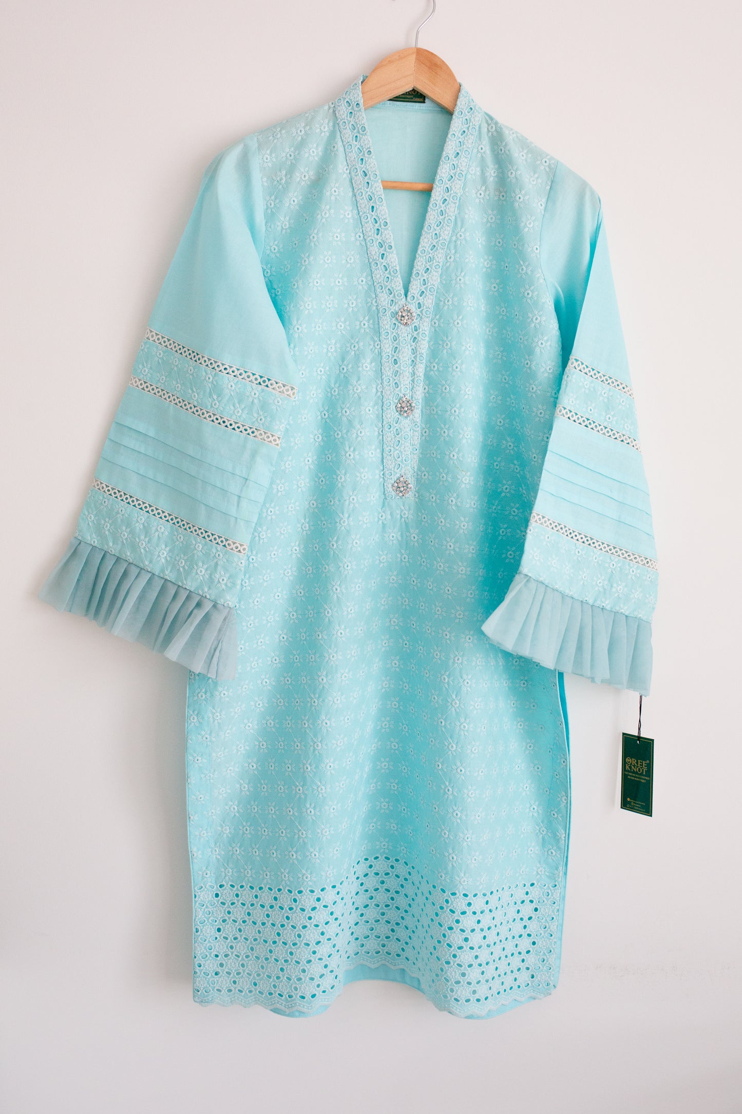 Light Blue Chicken Lawn Kurti