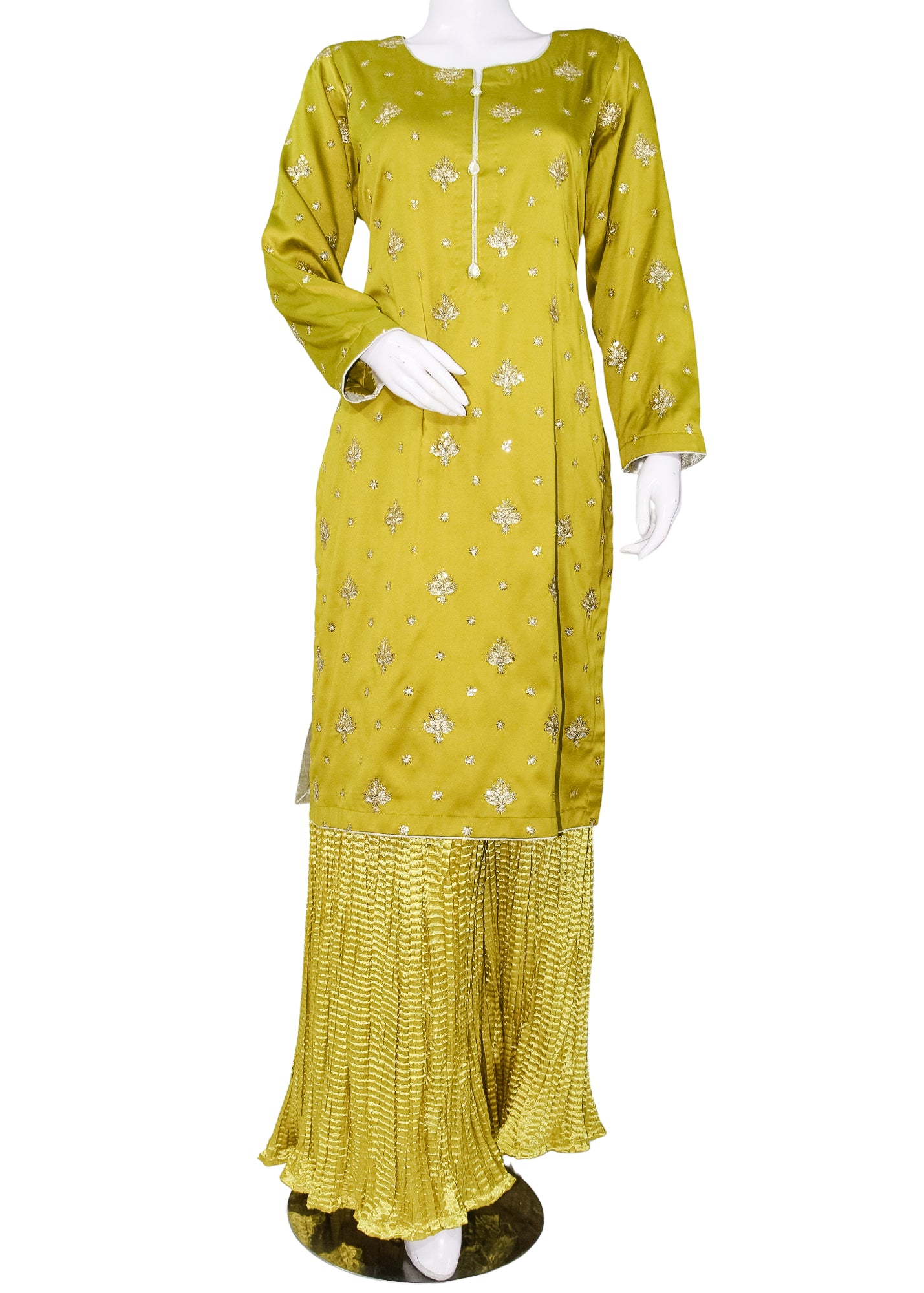 Mustard Shamoz Silk 3PC