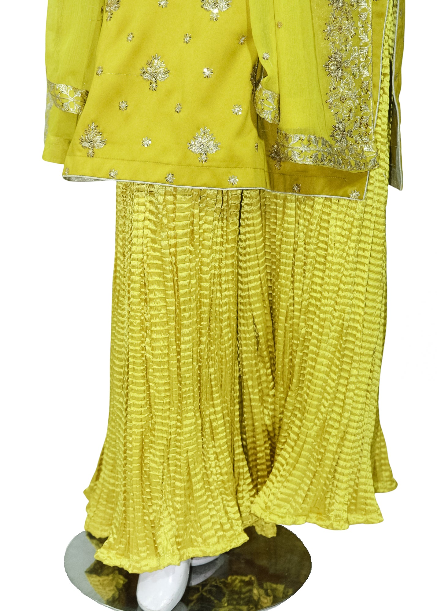 Mustard Shamoz Silk 3PC