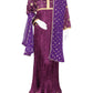 Purple Long Dress Shamoz Silk 2PC