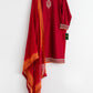 Red Cotton Silk Suit